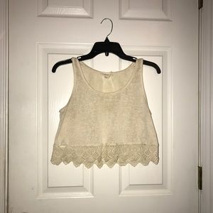 Forever 21 lace bottom crop top